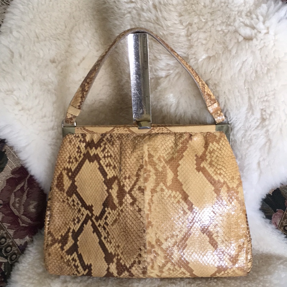 Snakeskin purse. Vintage 8 x 10 python no label